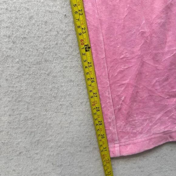 Vintage Juicy Couture Women's Baby Pink Velour Flared Track Pant Pockets Size S - Picture 5 of 7